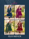 Plus Munch By Aanchi Crystal Silk Online Kurti With Bottom Dupatta Wholesale
